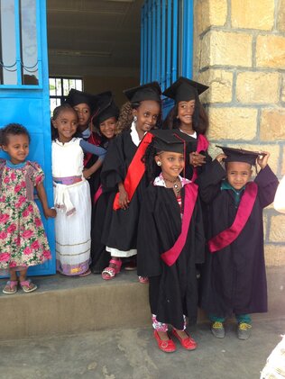 The proud kindergarten graduates